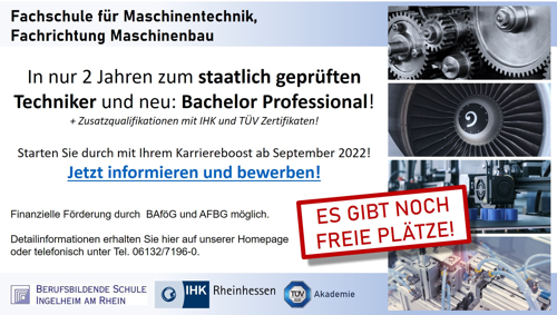 Fachschule für Maschinentechnik Werbung